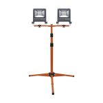 Ledvance LED flomlys Byggelampe Stativ Mørk grå 2X50W 9000lm 120D - 840 kald hvit | IP65 - symmetrisk