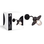 D'Lite Veggbelysning Ember Svart | IP54 - Egnet for 1x E27