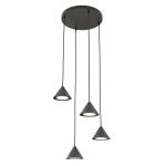 Emibig Pendel Lampe Elit Stål Svart | Egnet for 4x GX53 - Max 10W