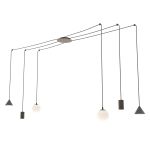 Emibig Pendel Lampe Fuji Stål Svart | Egnet for 2x E14 - Max 10W, 2x GU10 - Max 10W, 2x GX53 - Max 10W