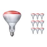 Fordelspakning 10x Philips BR125 IR 250W E27 230-250V rød