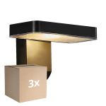 Fordelspakning 3x Nordlux Solar Veggbelysning Rica Torget Svart 4.5W 450lm - 830 Varm Hvit | Bevegelses- og Lyssensor