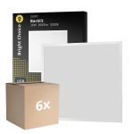 Fordelspakning 6x Bright Choice LED Panel Backlit 36W 3600lm - 830 Varm Hvit | 60x60cm - UGR <22