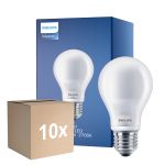 Fordelspakning 10x Philips Classic LED Pære E27 Pære matt 4.5W 470lm - 827 ekstra varm hvit | erstatter 40W
