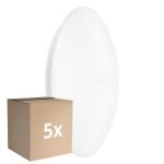 Fordelspakning 5x Ledvance LED vegg - taklampe Surface CIRCULAR 500 PS Stål Hvit 42W 3500lm - 840 kald hvit | IP44