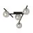 Emibig Taklampe Smart Stål Svart | Egnet for 4x E14 - Max 10W