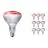 Fordelspakning 10x Philips BR125 IR 250W E27 230-250V rød