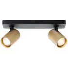 Brilliant Marty Taklampe Aluminium Sandete Svart Gull 10W 700lm - 830 Varm Hvit | Inkl. 2x GU10