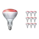 Fordelspakning 10x Philips BR125 IR 250W E27 230-250V rød