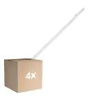 Fordelspakning 4x Ledvance LED Lyslister Vanntett Fuktighetstett Eco Slim 36W 4320lm - 840 Kald Hvit | 120cm