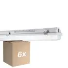 Fordelspakning 6x Ledvance LED Fuktighetstett Armatur MT Gen 3 IP65 | Egnet for 2x120cm LED Lysrør