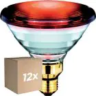Fordelspakning 12x Philips PAR38 IR 150W E27 230V rød